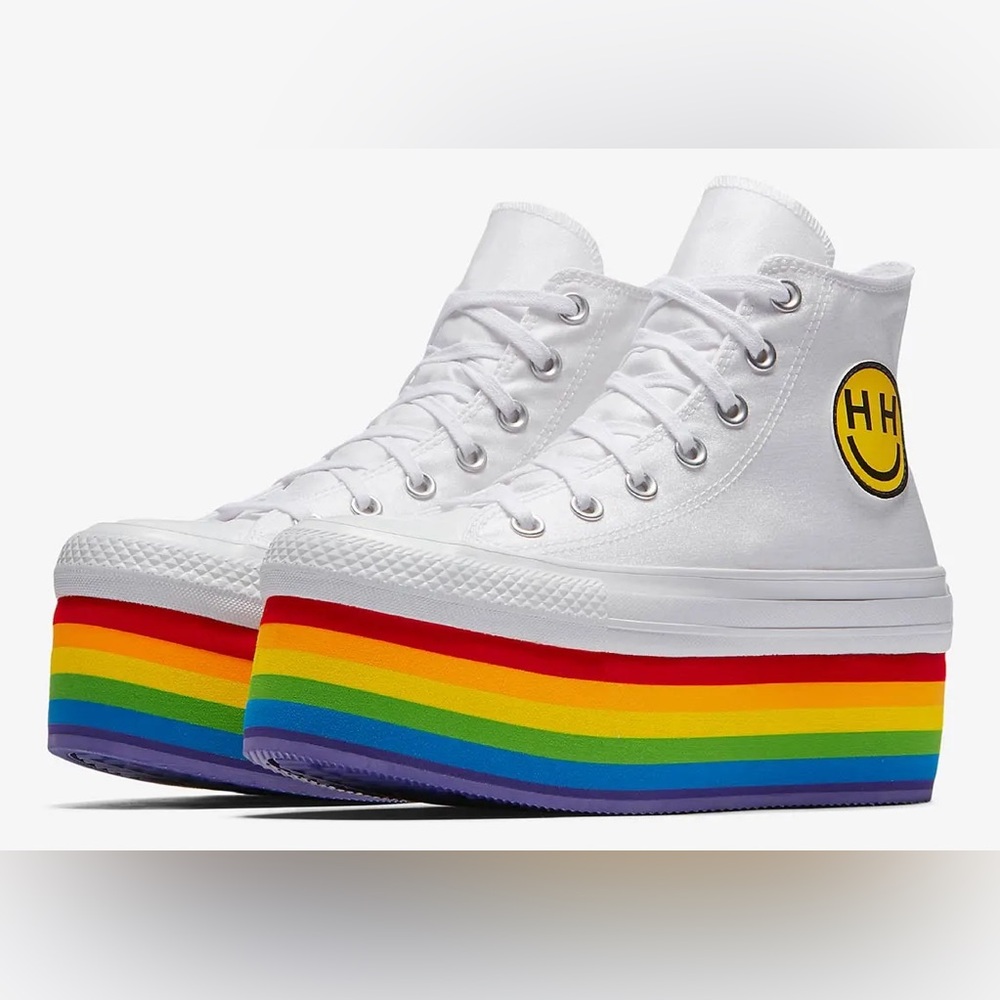 Converse X Miley Cyrus Pride 🌈 *RARE*  platforms chuck taylors 8